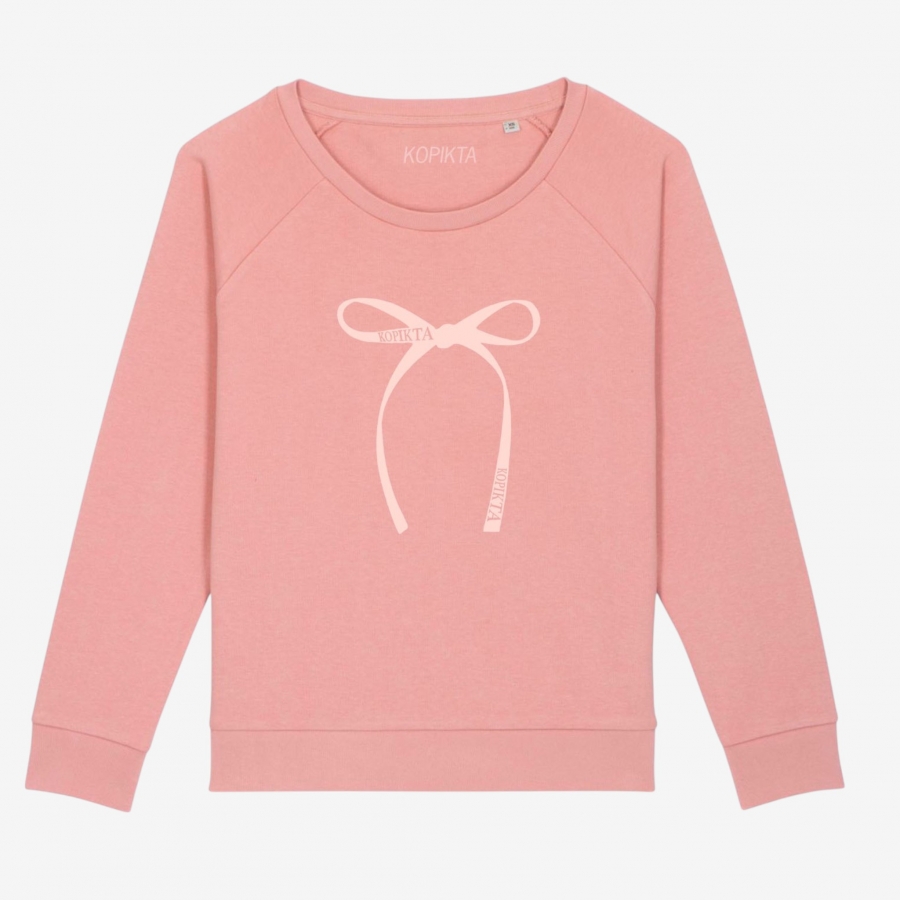 RIBBON SWEATSHIRT WIDE NECK