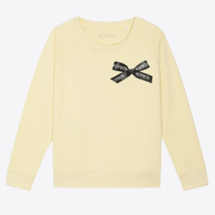 BOW SWEATSHIRT WIDE NECK