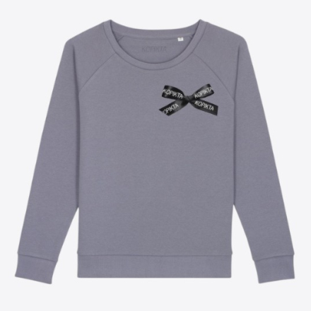 BOW SWEATSHIRT WIDE NECK