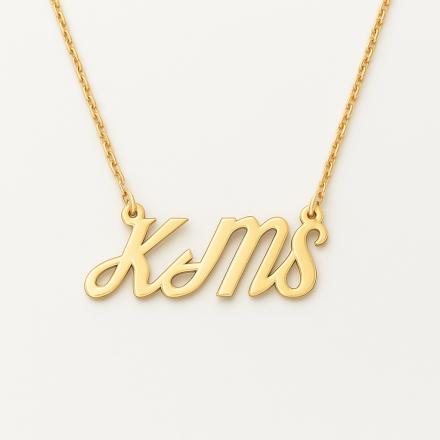 KMS GOLD STAINLESS STEEL PENDANT