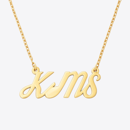 KMS GOLD STAINLESS STEEL PENDANT