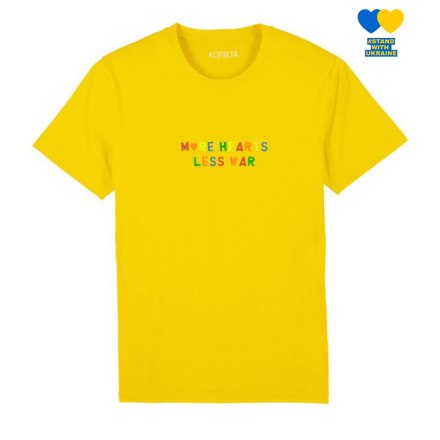 MORE HEARTS LESS WAR TSHIRT