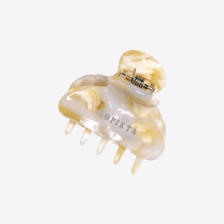 MINI HAIR CLAW GOLDEN PEARL