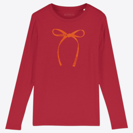 * LONG SLEEVE RIBBON TSHIRT